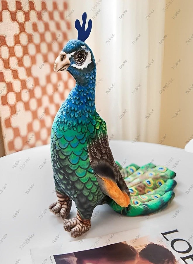 Tickles Beautiful Peafowl Peacock Zoo Bird Soft Stuffed Plush Toy for Kids Boys & Girls Birthday Gift (Size: 35 cm; Color: Multicolor) - Image 1